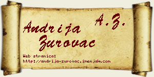 Andrija Zurovac vizit kartica